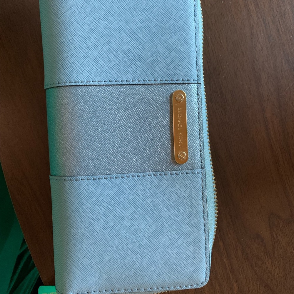 Michael Kors Blue metallic wallet